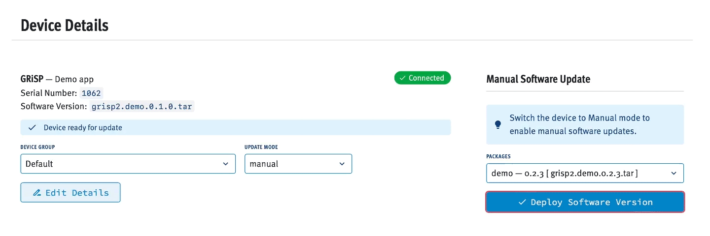 GRiSP.io platform interface: Secure cloud and edge computing solution for IoT device management, real-time monitoring, and fleet orchestration